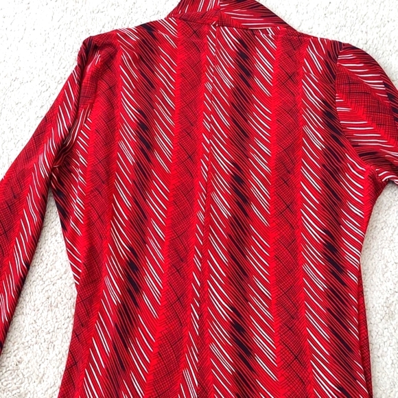 Norma Kamali red faux wrap dress 2 - Picture 10 of 13